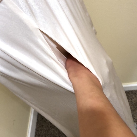 NWT Dress The Population Krista Maxi Dress Size Small Ivory Shimmer Gown - Picture 4 of 12